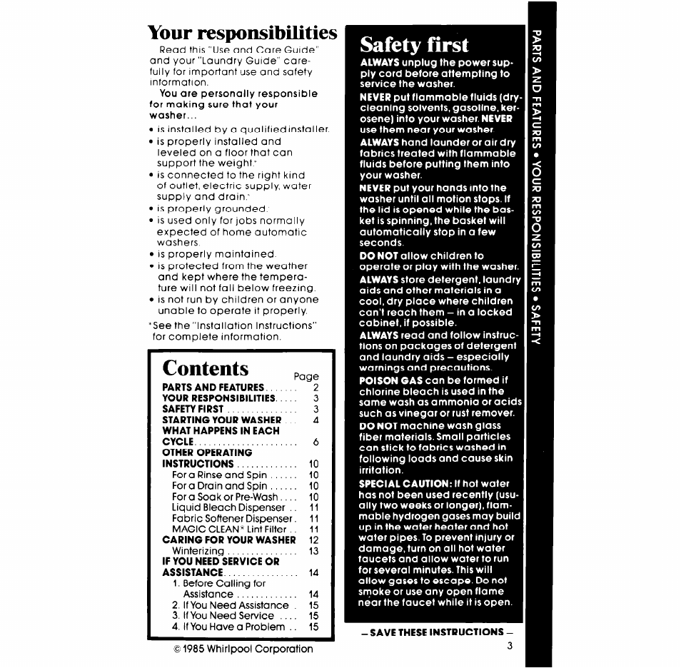 Whirlpool LA77OOXP User Manual | Page 3 / 16