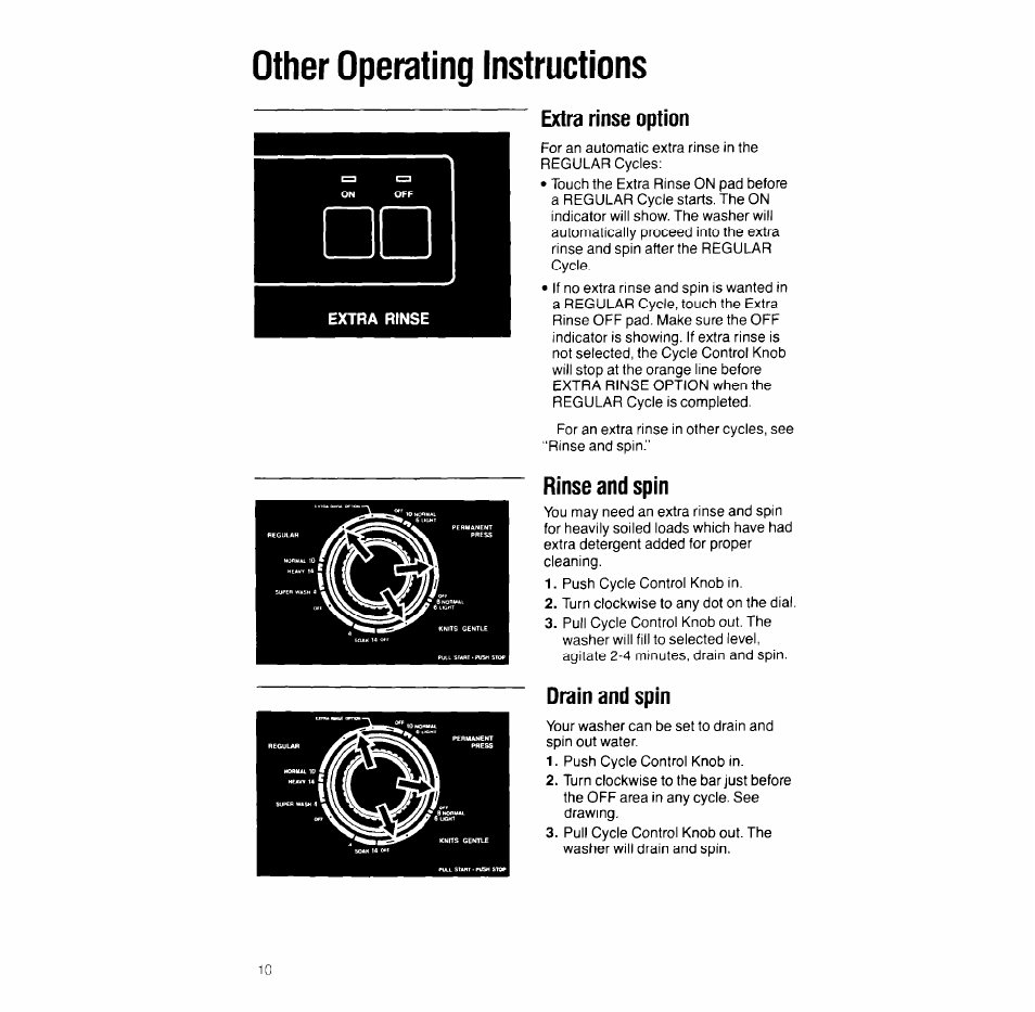 Other operating instructions | Whirlpool LA93ooxT User Manual | Page 10 / 16