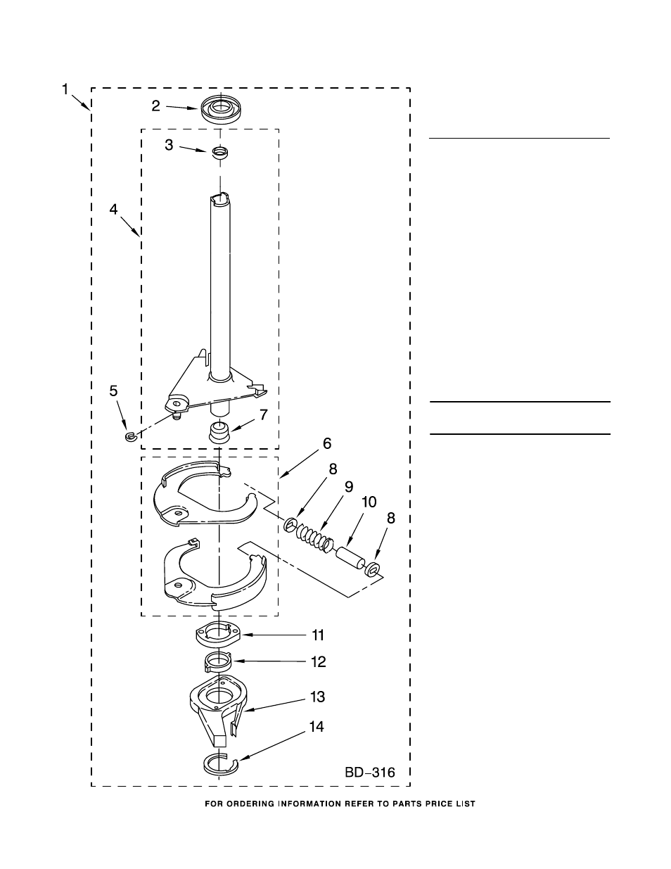 Brake and drive tube, Brake and drive tube parts | Whirlpool 3RLSQ8033SW2 User Manual | Page 11 / 13