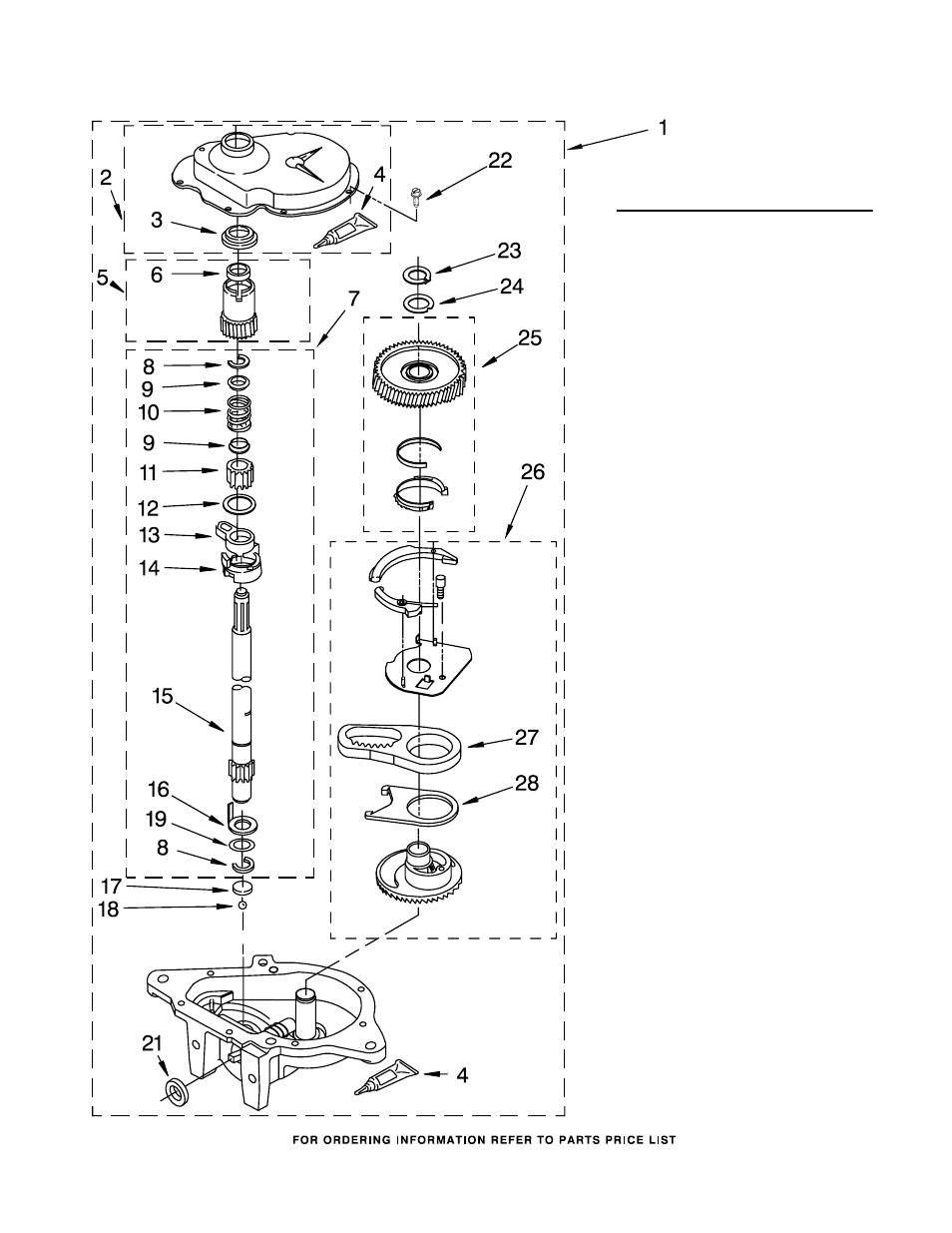 Gearcase, Gearcase parts | Whirlpool 3RLSQ8033SW2 User Manual | Page 12 / 13