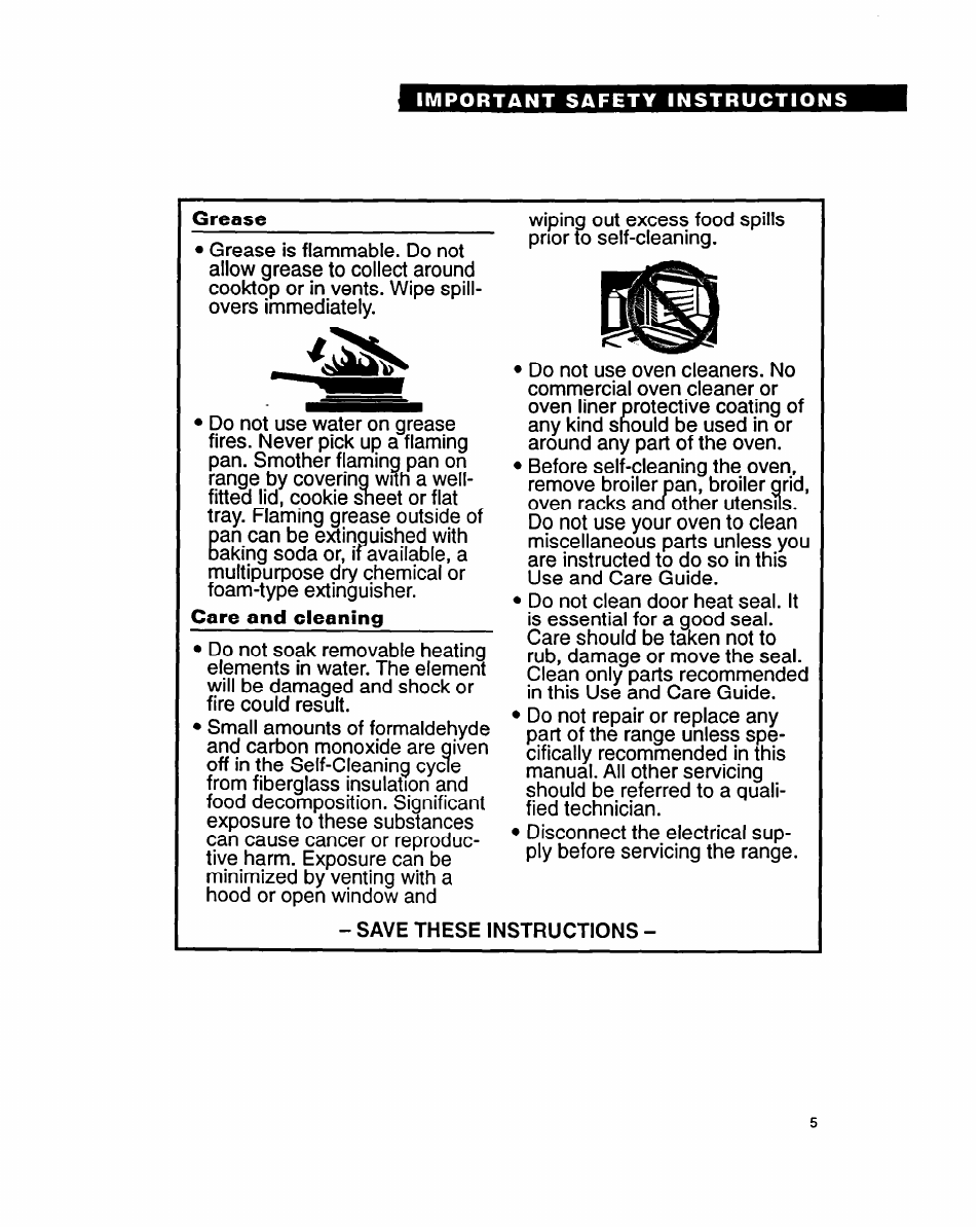 Whirlpool FES355Y User Manual | Page 5 / 32