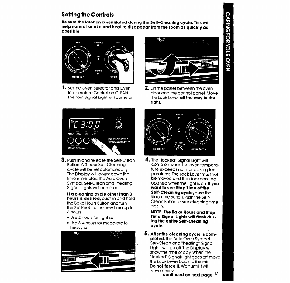 Setting the controls | Whirlpool RB265PXV User Manual | Page 17 / 24