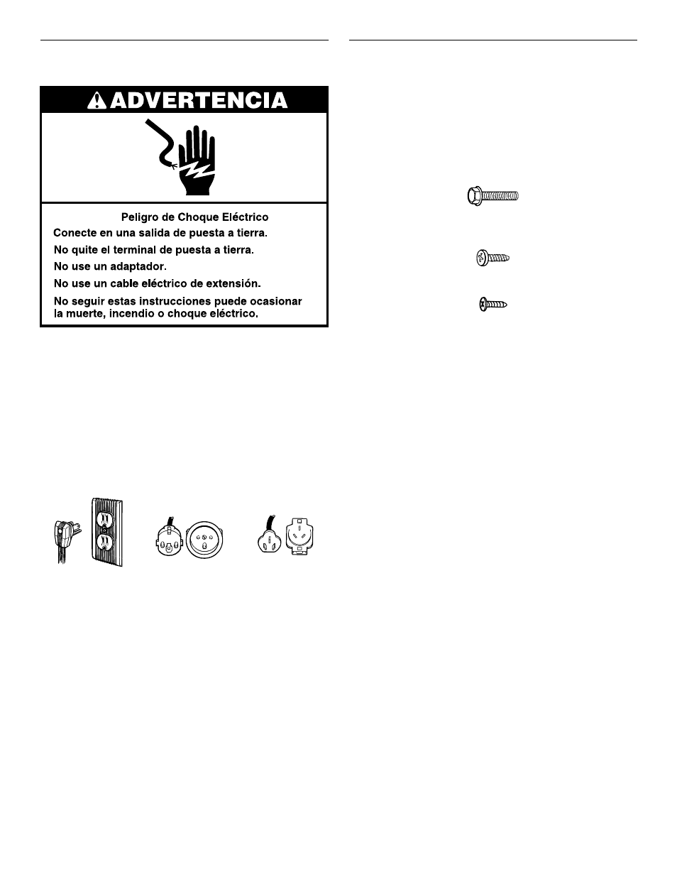 Requisitos eléctricos, Cómo invertir el cierre de la puerta | Whirlpool 3VET16GKGW01 User Manual | Page 23 / 39