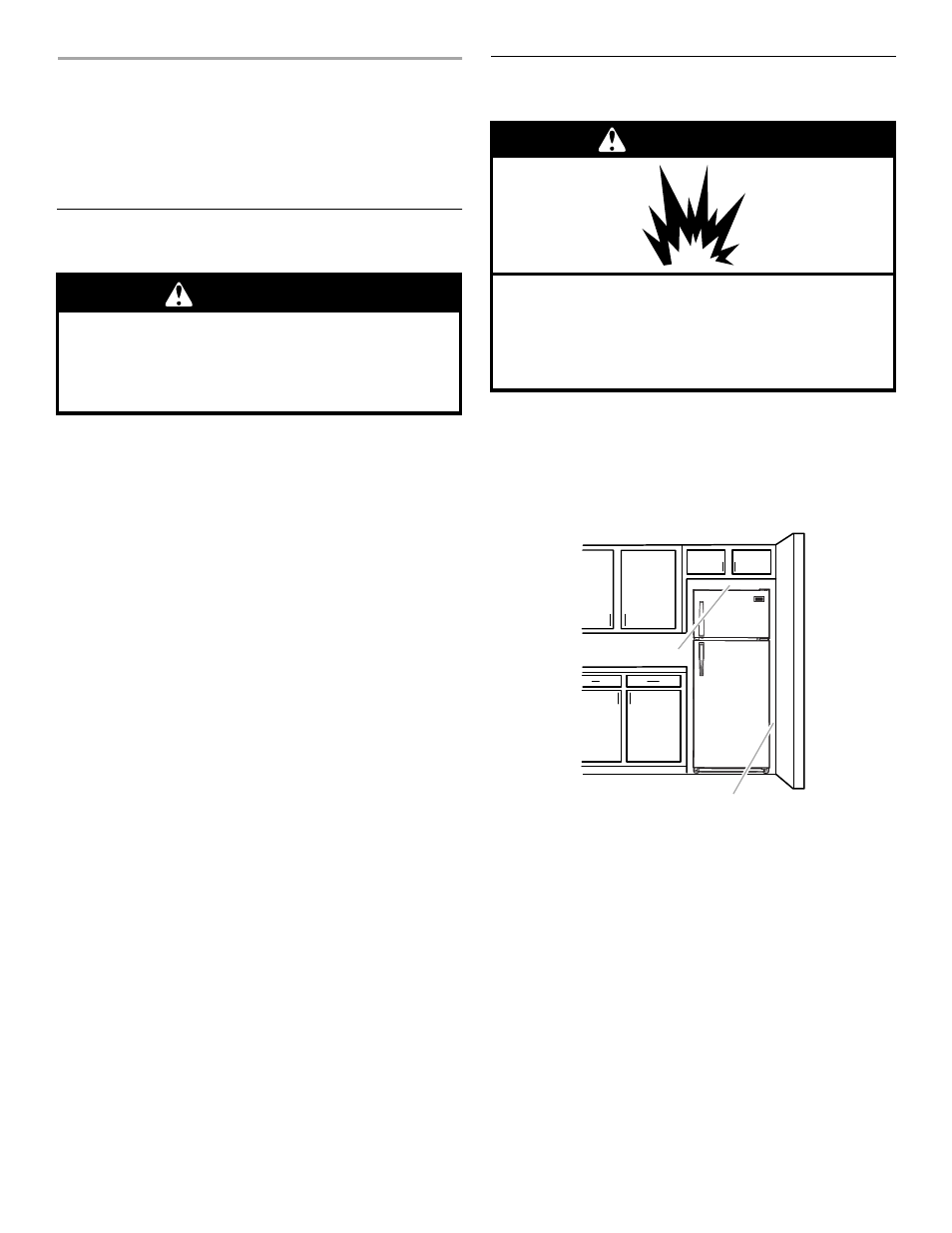 Installing your refrigerator, Unpacking your refrigerator, Space requirements | Warning | Whirlpool 3VET16GKGW01 User Manual | Page 5 / 39