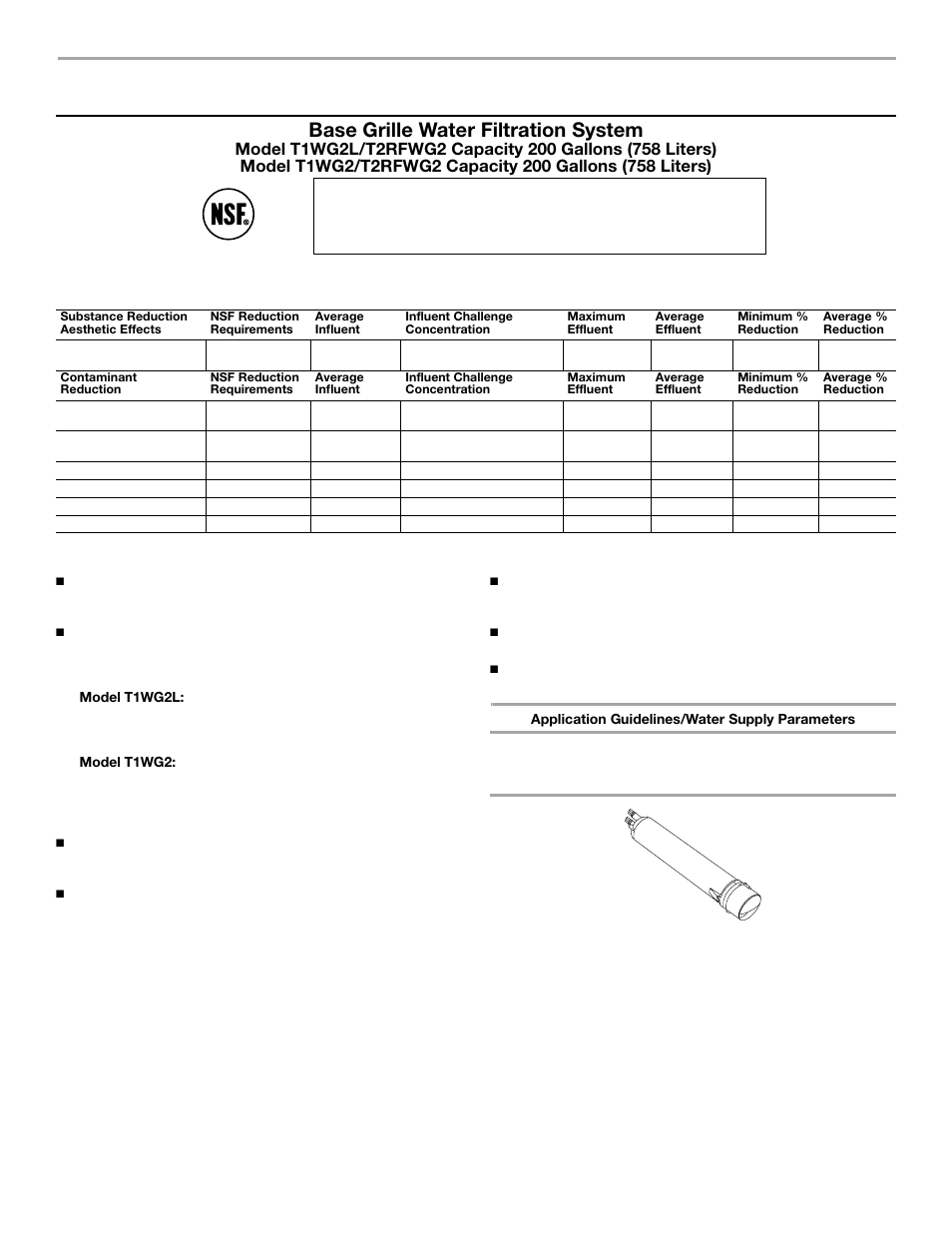 Product data sheets, Base grille water filtration system | Whirlpool 2309541 User Manual | Page 12 / 40