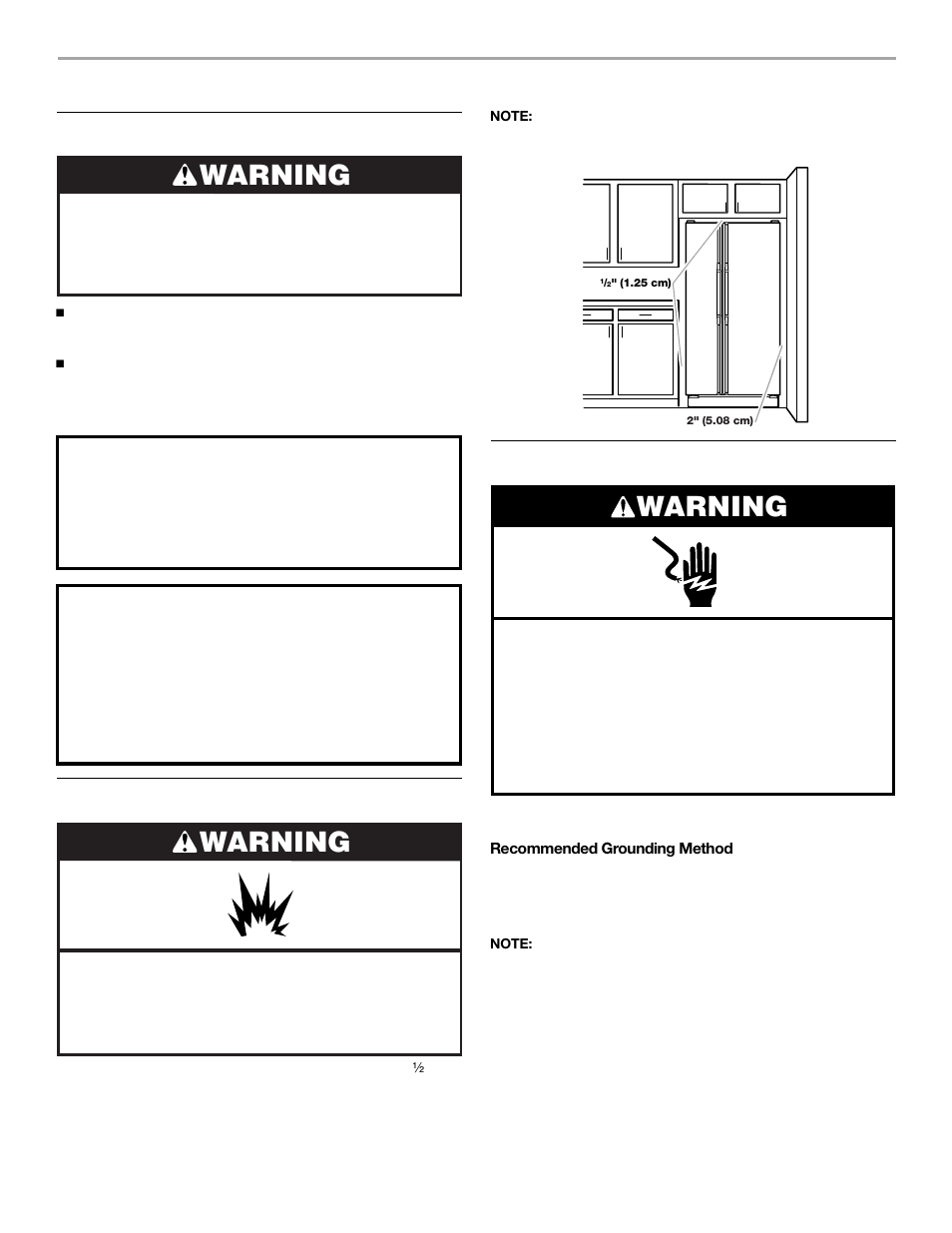 Installation instructions, Warning, Unpack the refrigerator | Location requirements, Electrical requirements | Whirlpool 2309541 User Manual | Page 3 / 40