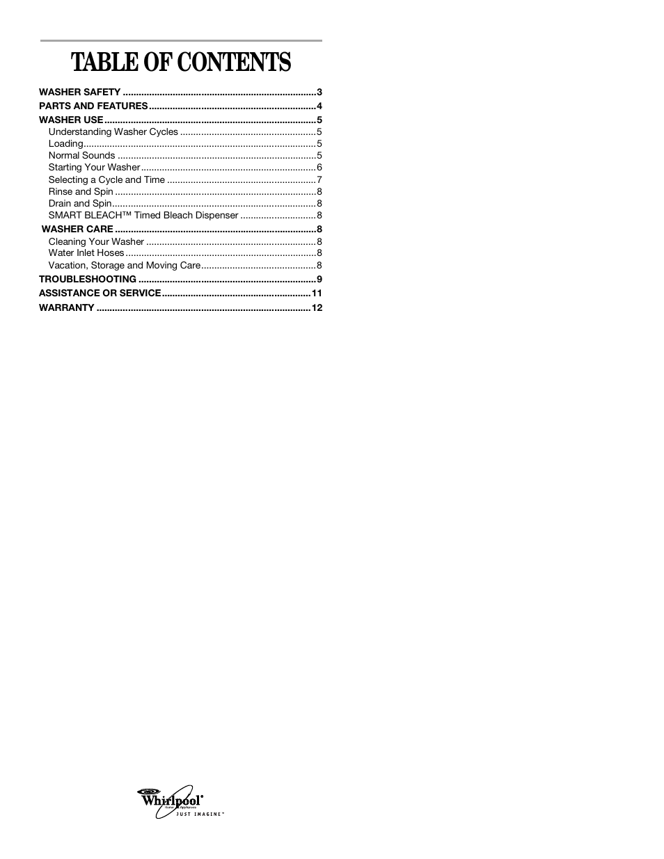 Whirlpool Gold GST9675JQ1 User Manual | Page 2 / 12