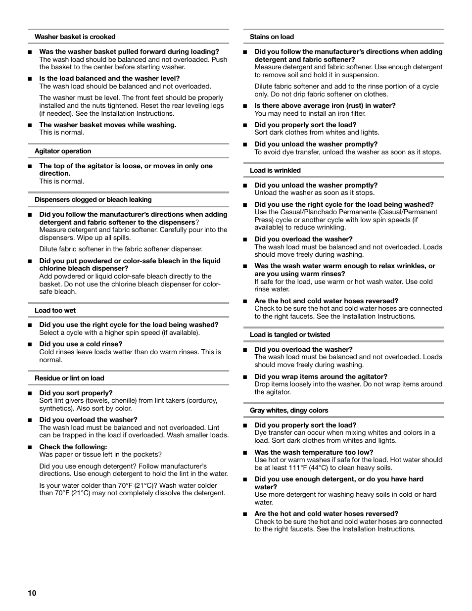 Whirlpool 7MLSR6232JT2 User Manual | Page 10 / 28