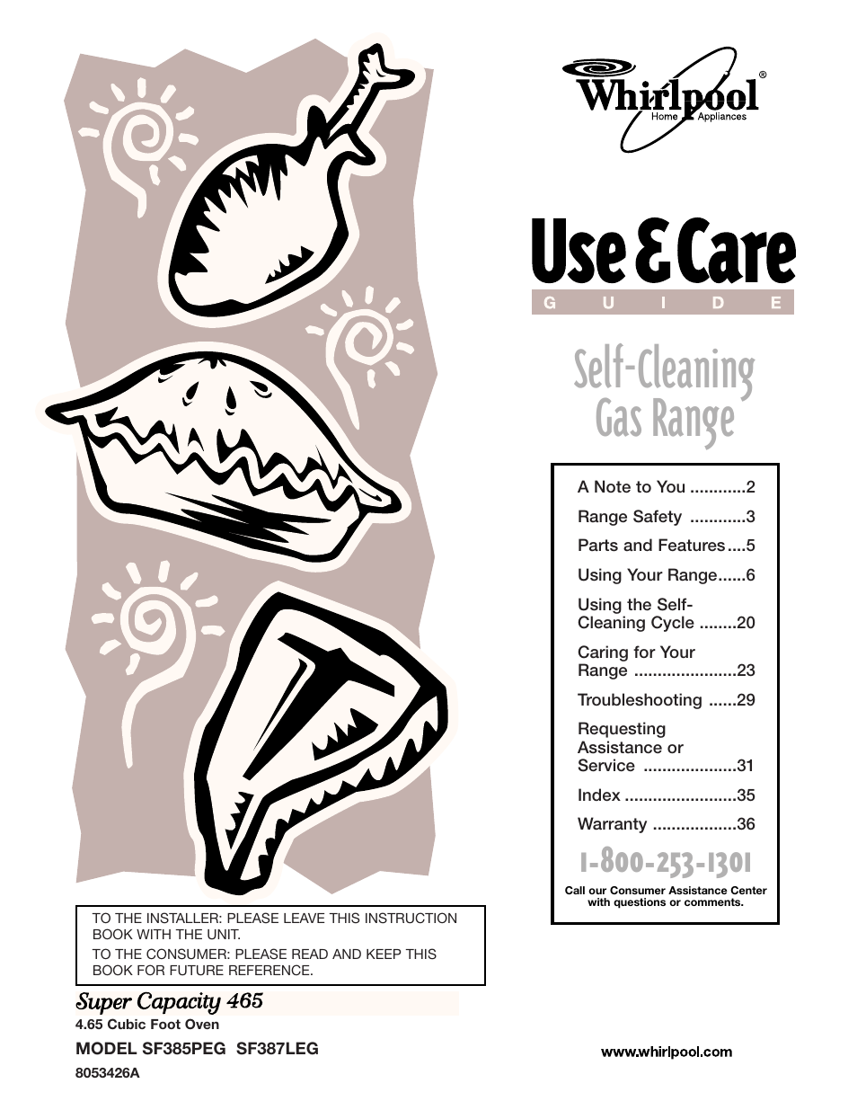 Whirlpool SF385PEG User Manual | 33 pages