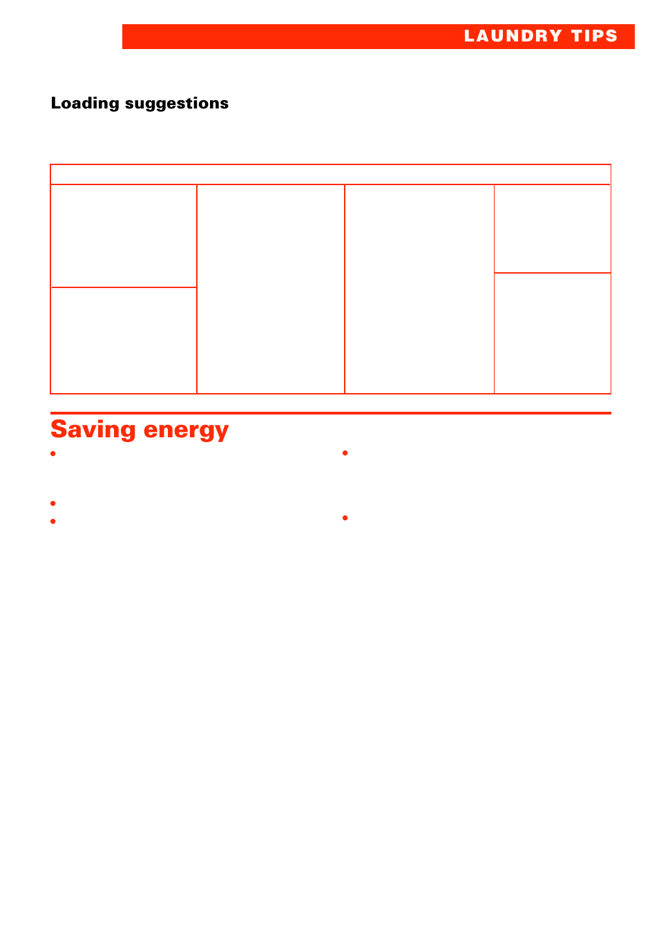 Saving energy | Whirlpool 3950306 User Manual | Page 13 / 24