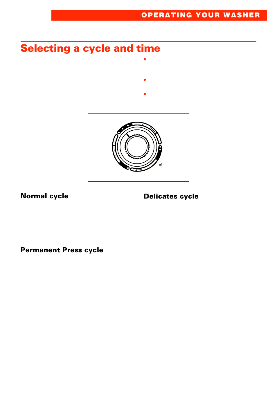 Selecting a cycle and time, Normal cycle, Permanent press cycle | Whirlpool 3950306 User Manual | Page 7 / 24