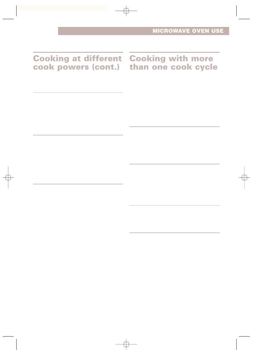 Cooking with more than one cook cycle, Cooking at different cook powers (cont.) | Whirlpool GH7155XKQ User Manual | Page 15 / 30