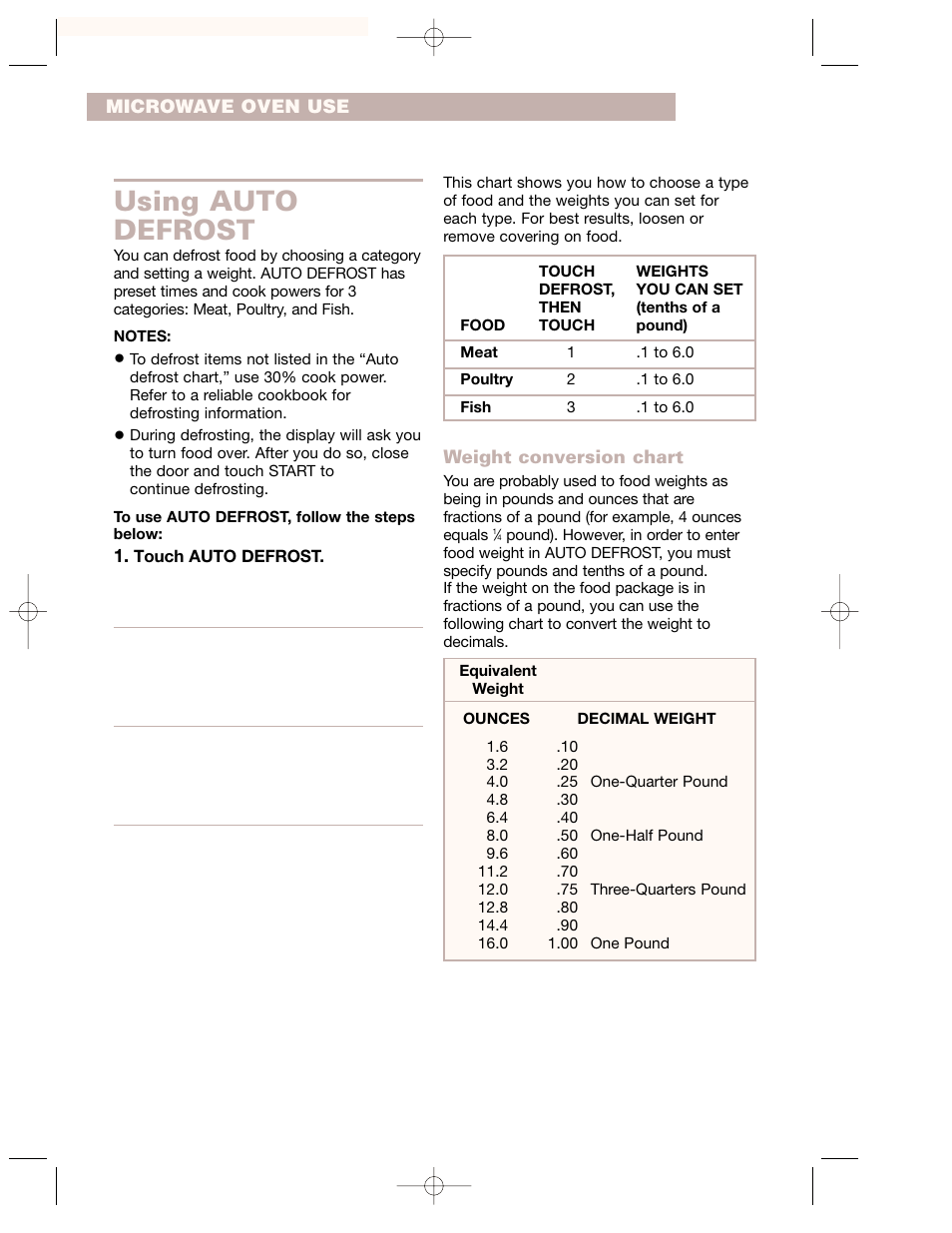 Using auto defrost | Whirlpool GH7155XKQ User Manual | Page 16 / 30