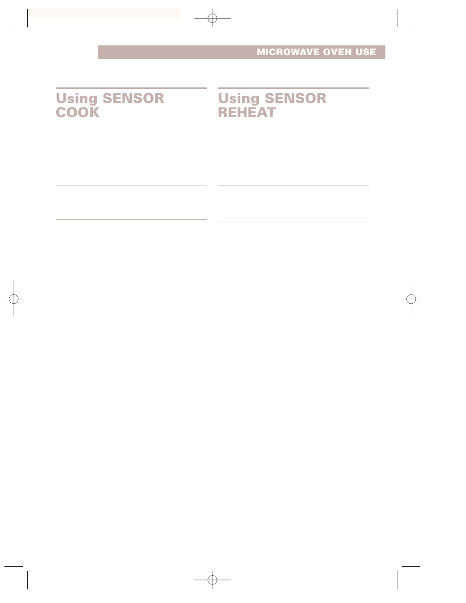 Using sensor cook, Usingsensor reheat, Using sensor reheat | Whirlpool GH7155XKQ User Manual | Page 19 / 30