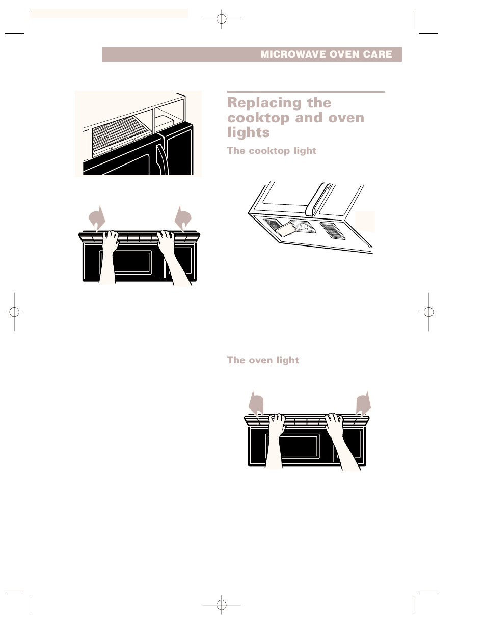 Replacing the cooktop and oven lights | Whirlpool GH7155XKQ User Manual | Page 25 / 30