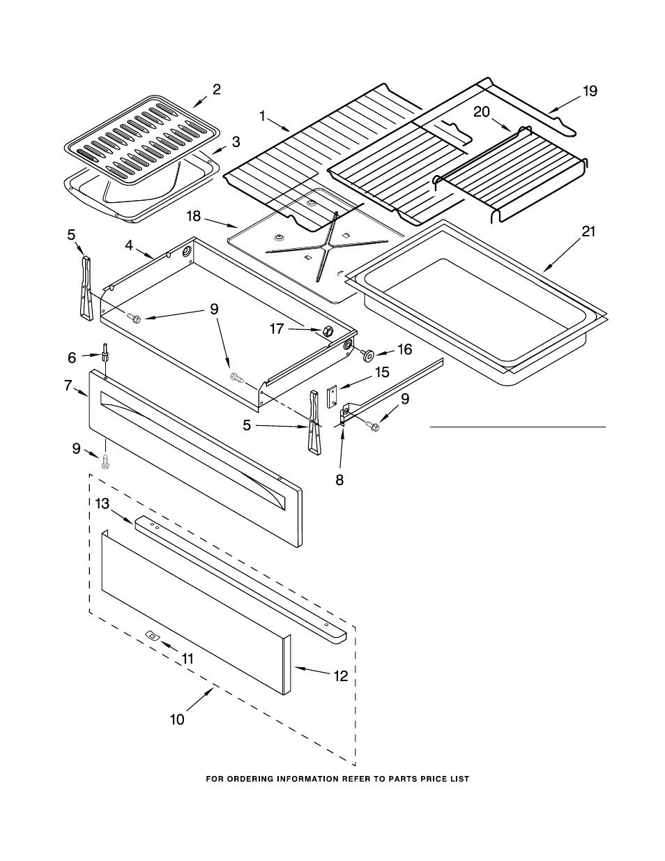 Drawer & broiler, Drawer & broiler parts | Whirlpool GR563LXSS0 User Manual | Page 2 / 9