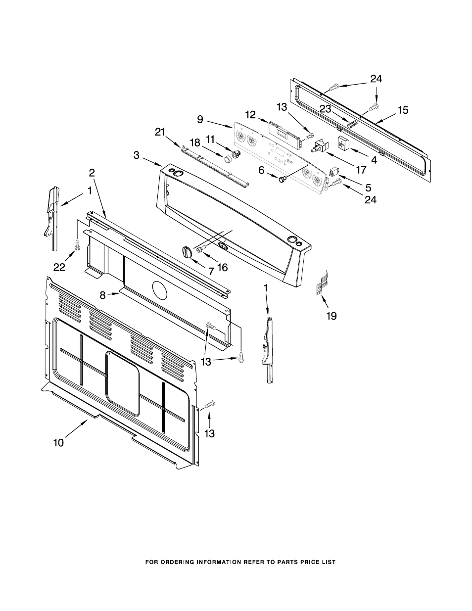 Control panel, Control panel parts | Whirlpool GR563LXSS0 User Manual | Page 5 / 9