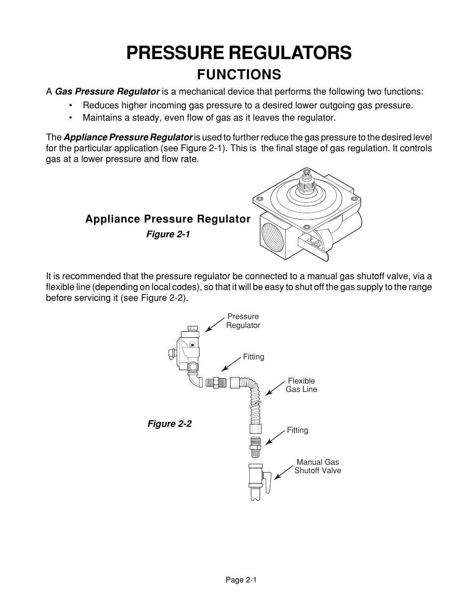 Pressure regulators, Functions, Appliance pressure regulator | Whirlpool 4322452 User Manual | Page 13 / 88