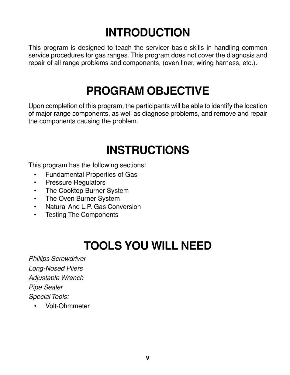 Introduction, Program objective, Instructions | Tools you will need | Whirlpool 4322452 User Manual | Page 5 / 88