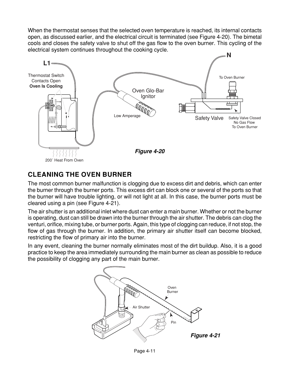 Cleaning the oven burner, Figure 4-20, Figure 4-21 | Whirlpool 4322452 User Manual | Page 55 / 88