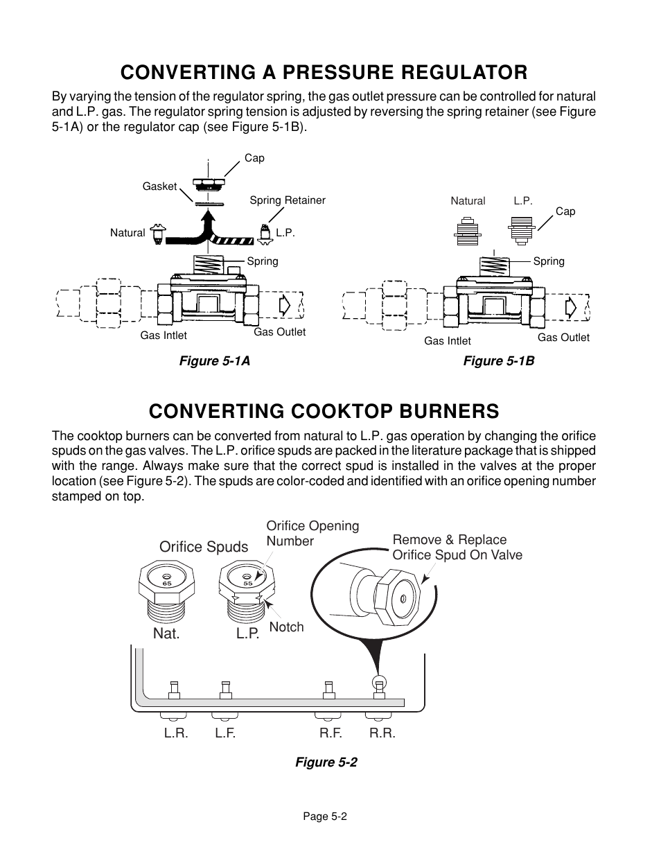 Converting a pressure regulator, Converting cooktop burners | Whirlpool 4322452 User Manual | Page 66 / 88