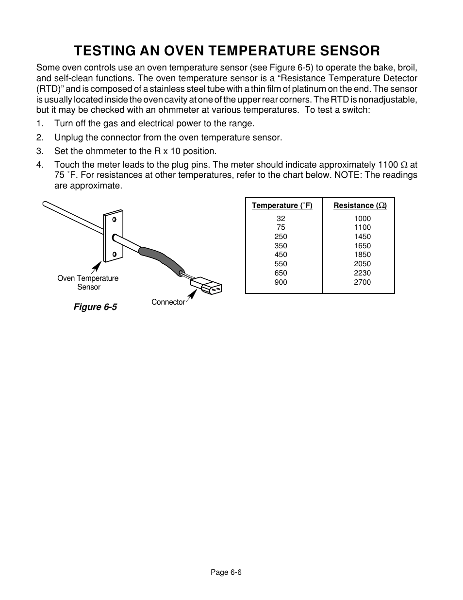 Testing an oven temperature sensor | Whirlpool 4322452 User Manual | Page 76 / 88
