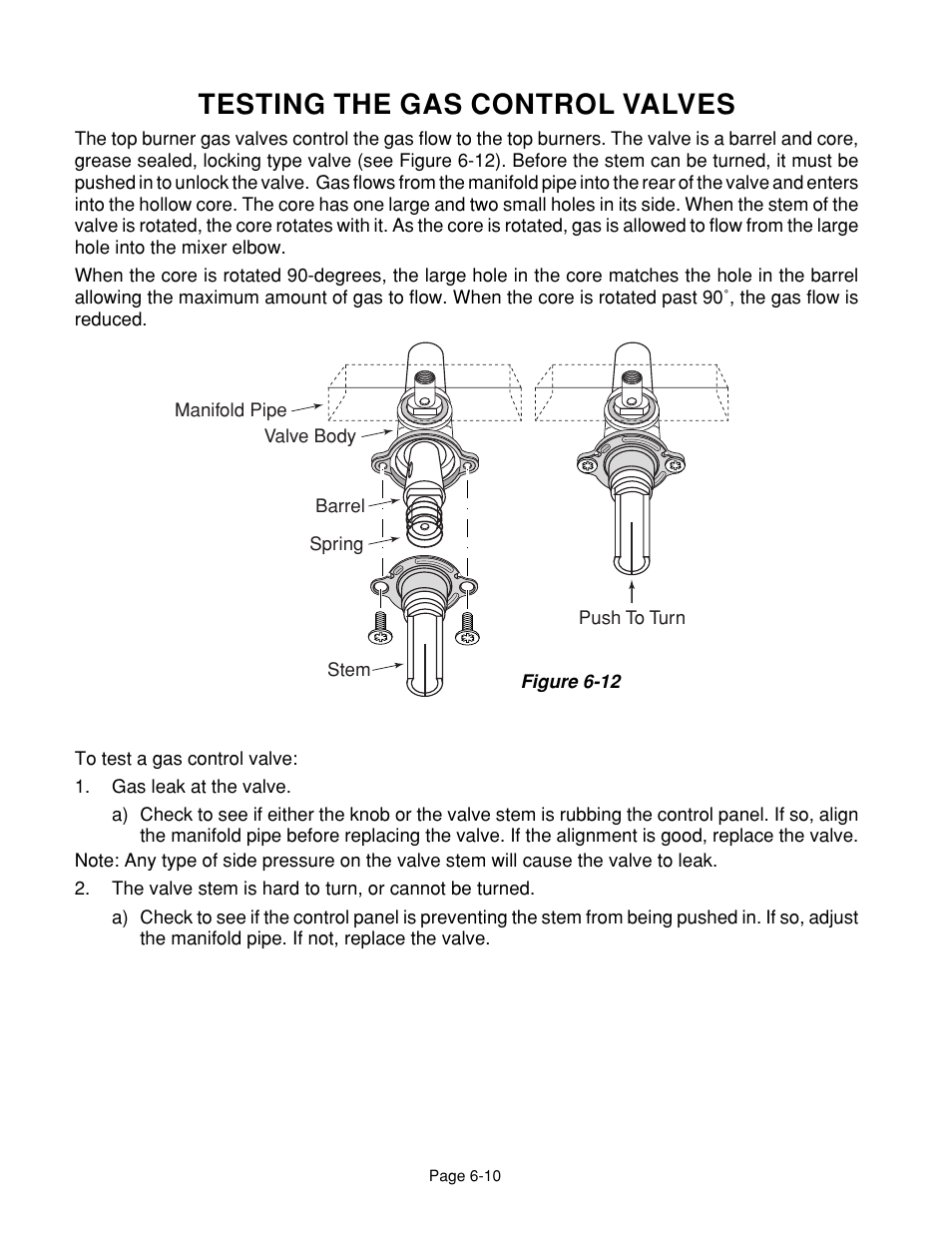 Testing the gas control valves | Whirlpool 4322452 User Manual | Page 80 / 88