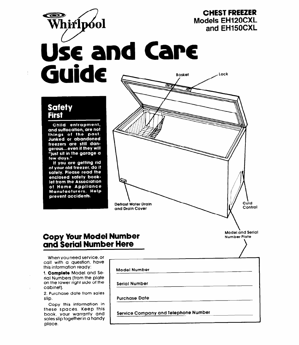 Whirlpool EHISOCXL User Manual | 8 pages