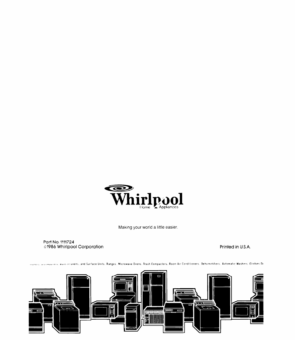 Whirlpool | Whirlpool 3ED26MM User Manual | Page 20 / 20