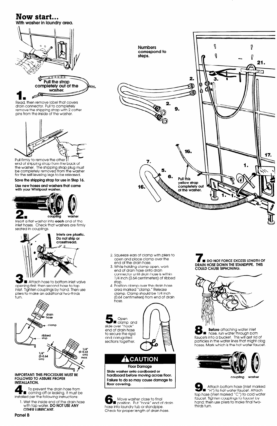 Now start | Whirlpool 60-Hz Models User Manual | Page 3 / 5