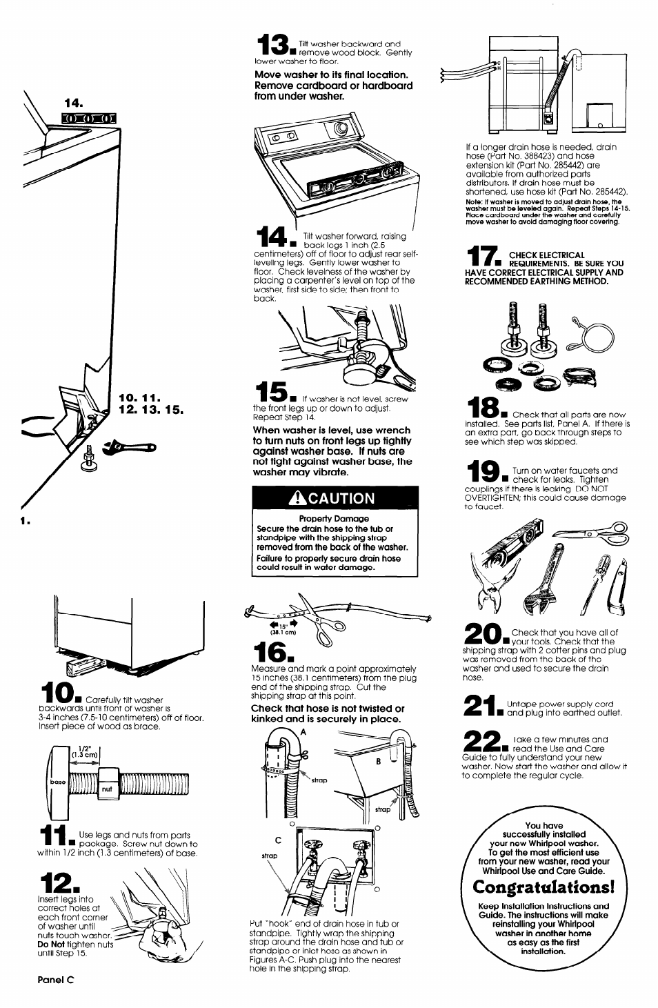 Àcaution, Congratulations, On»o*i | Whirlpool 60-Hz Models User Manual | Page 4 / 5