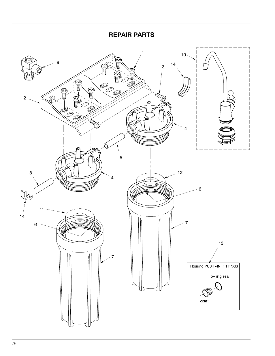 Repair parts | Whirlpool WHED10 User Manual | Page 10 / 11