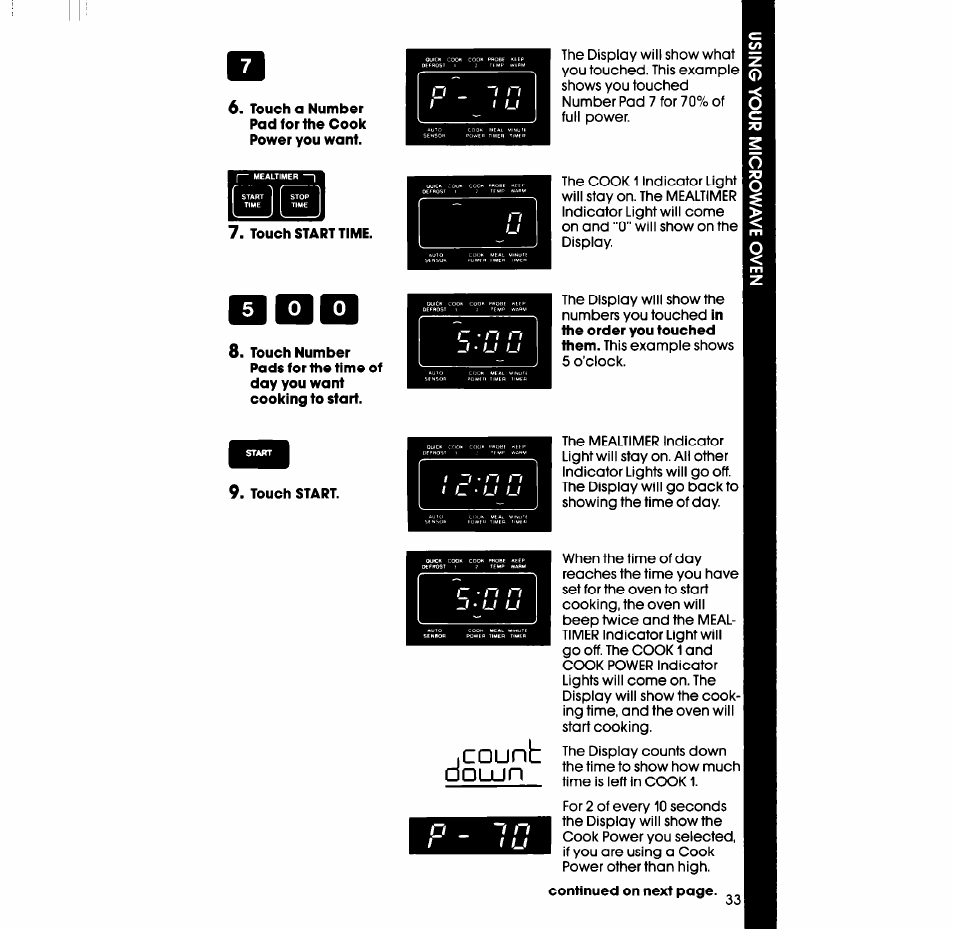 Touch start, Jcounh □□uun | Whirlpool SM988PES User Manual | Page 33 / 44
