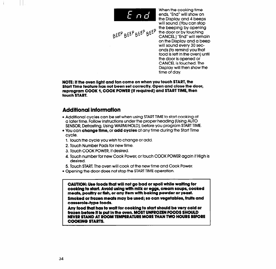 Additional information | Whirlpool SM988PES User Manual | Page 34 / 44