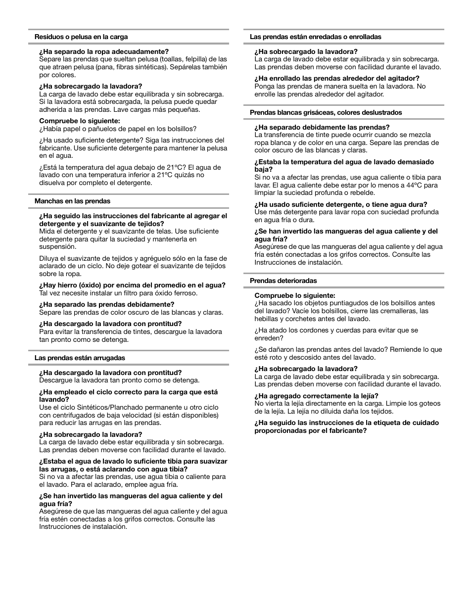 Whirlpool 3XLSQ8000 User Manual | Page 22 / 35