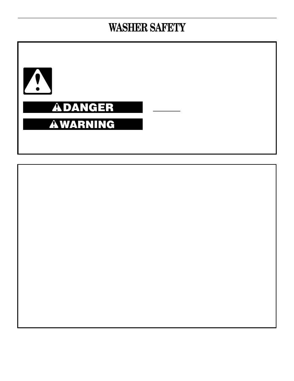 Safety, Washer safety, Important safety instructions | Save these instructions, Warning | Whirlpool 3XLSQ8000 User Manual | Page 3 / 35