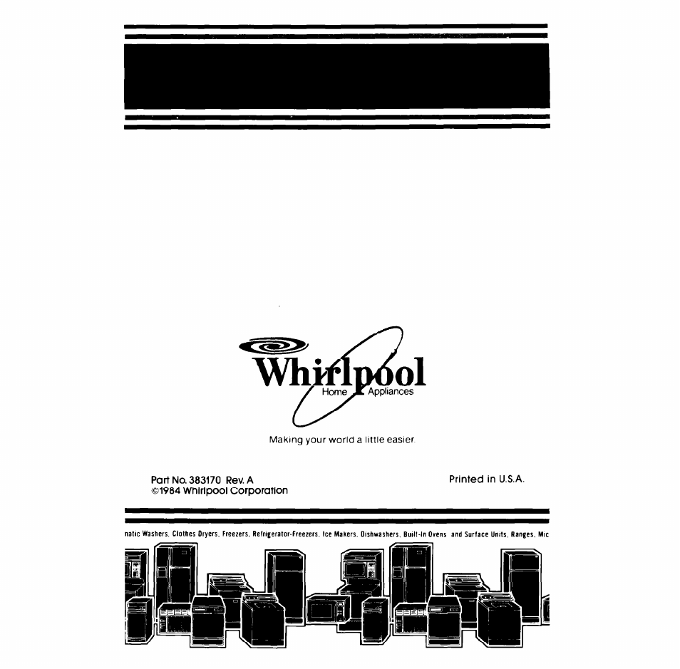 Vhirip<k)l | Whirlpool LA5580XM User Manual | Page 12 / 12