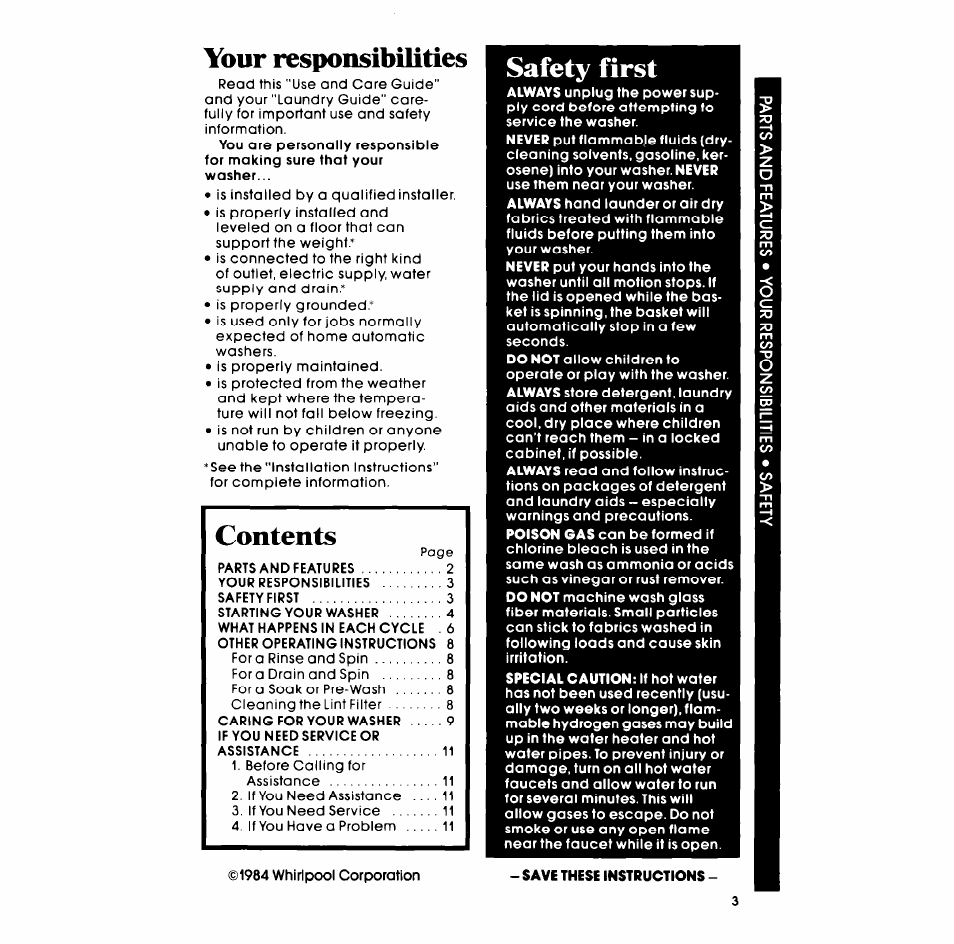 Whirlpool LA5580XM User Manual | Page 3 / 12