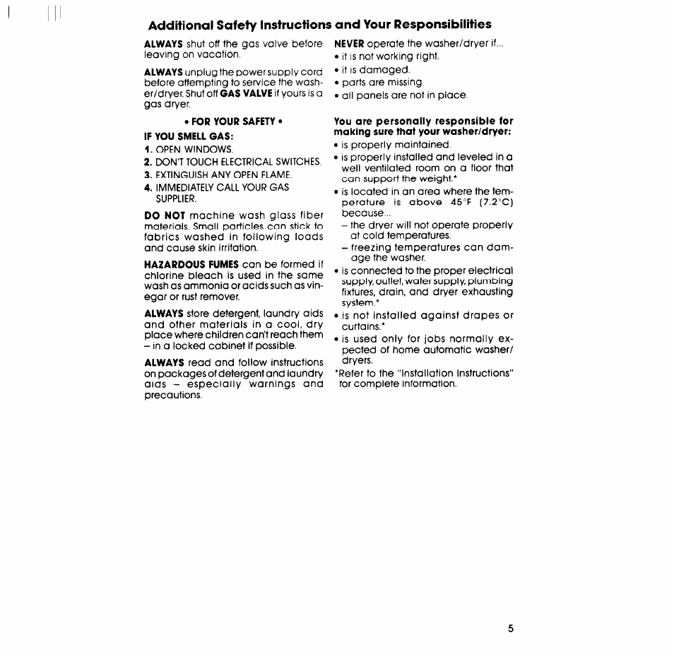 Whirlpool LT5100XS User Manual | Page 5 / 24