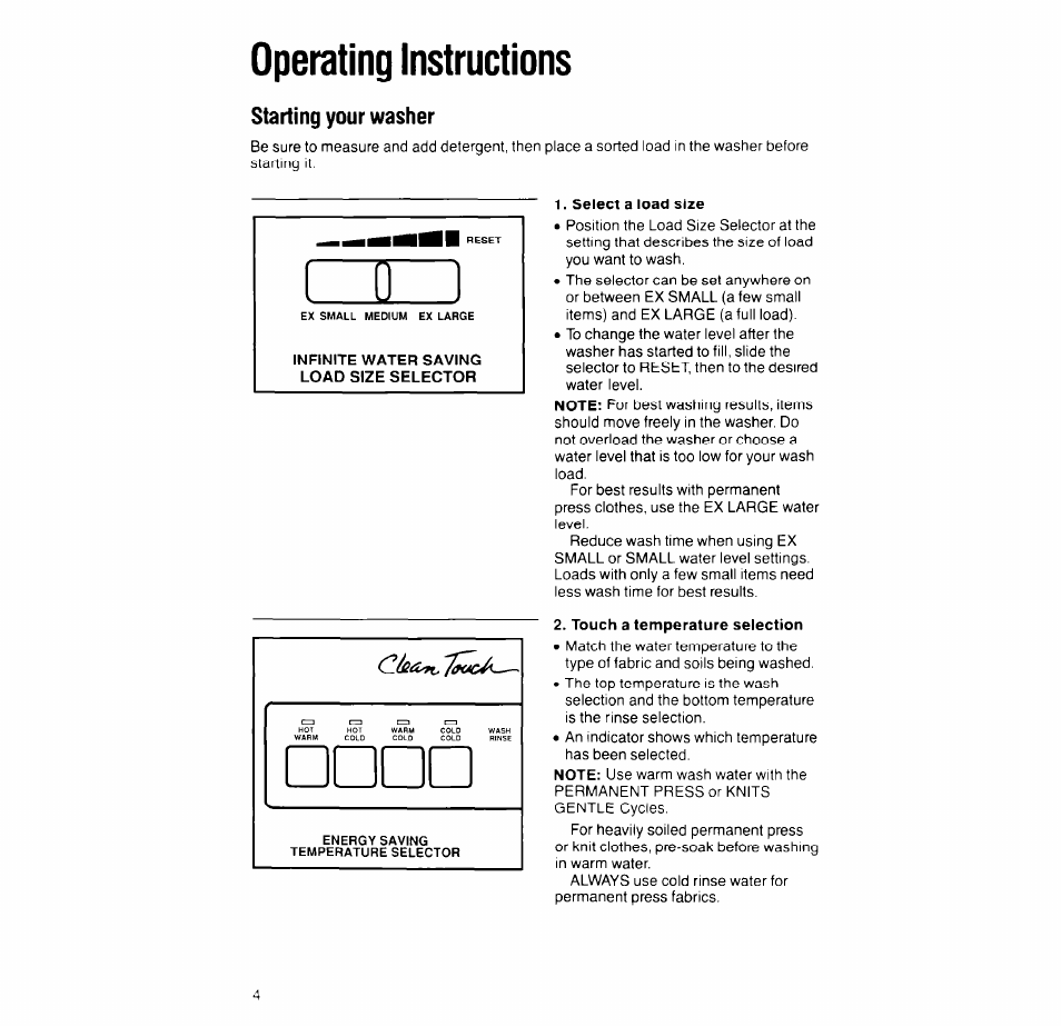 Operating instructions | Whirlpool 6LA932OXTWO User Manual | Page 4 / 16