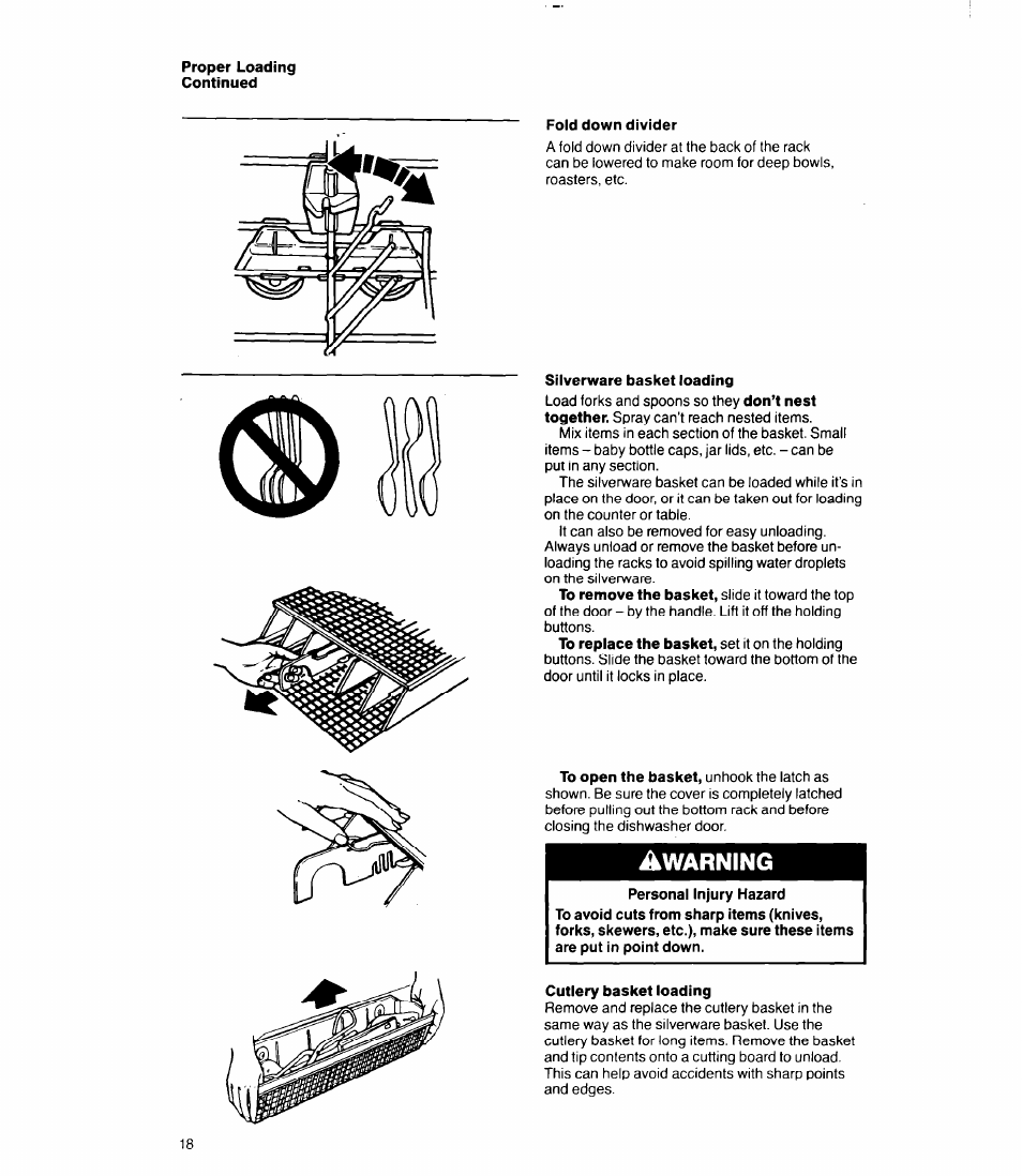 Warning | Whirlpool 9700 User Manual | Page 18 / 28