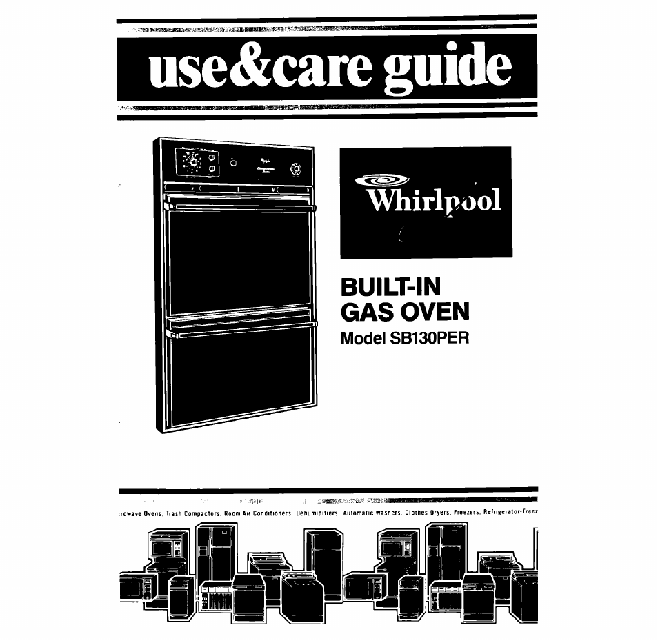 Whirlpool SB130PER User Manual | 16 pages