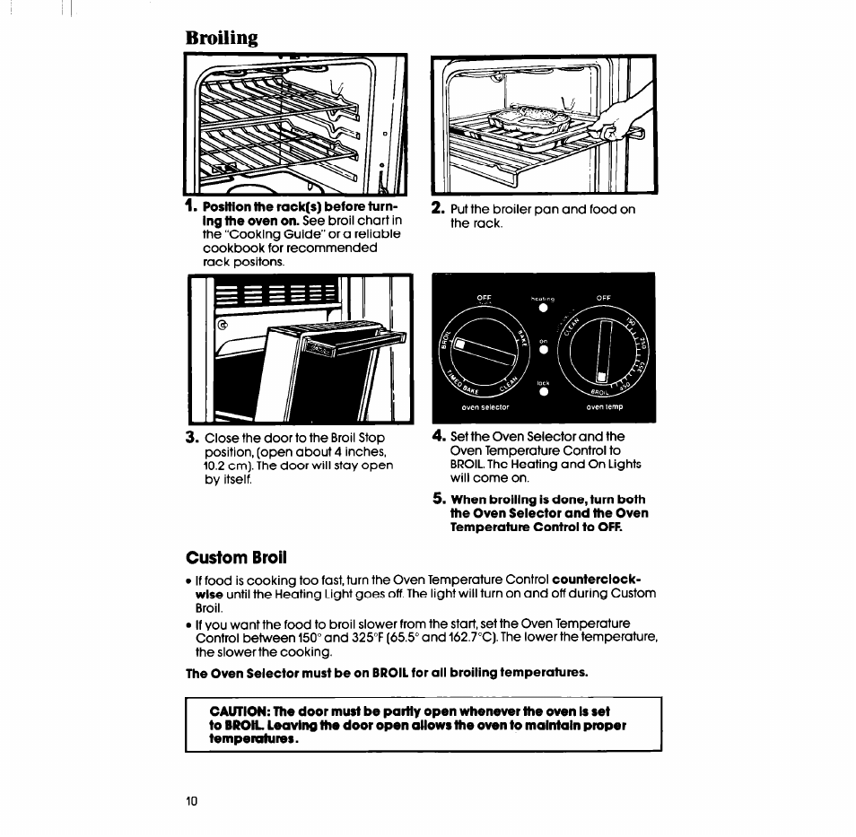 Broiling | Whirlpool RB760PXT User Manual | Page 10 / 24