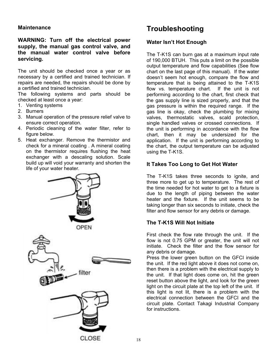 Troubleshooting | Whirlpool T-K1S User Manual | Page 19 / 26