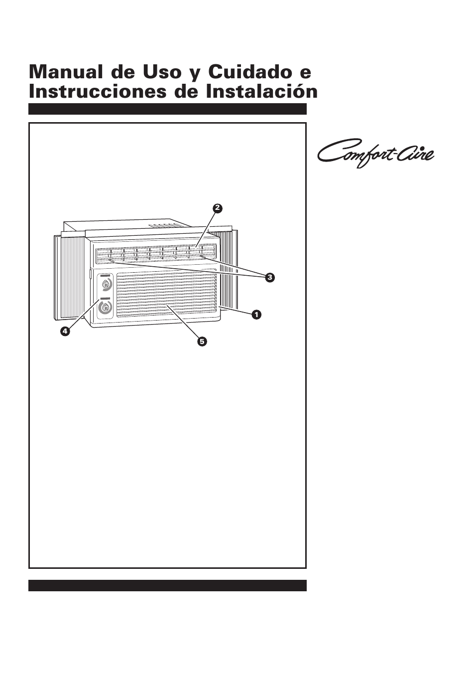 Spanish version (use and care guide), Acondicionador de aire | Whirlpool 4380701 User Manual | Page 25 / 36