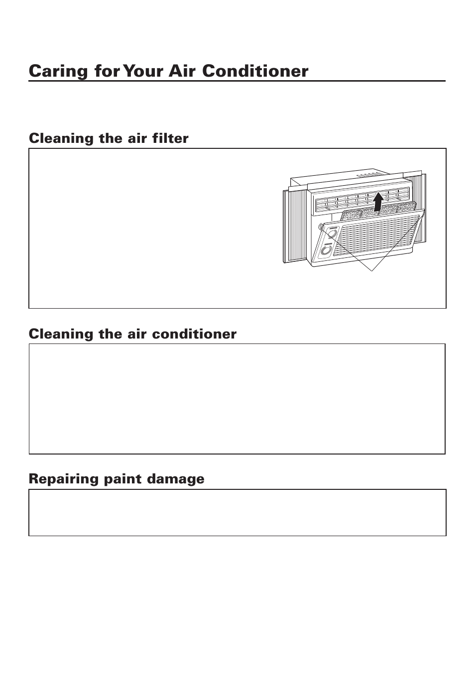 Caring for your air conditioner | Whirlpool 4380701 User Manual | Page 5 / 36
