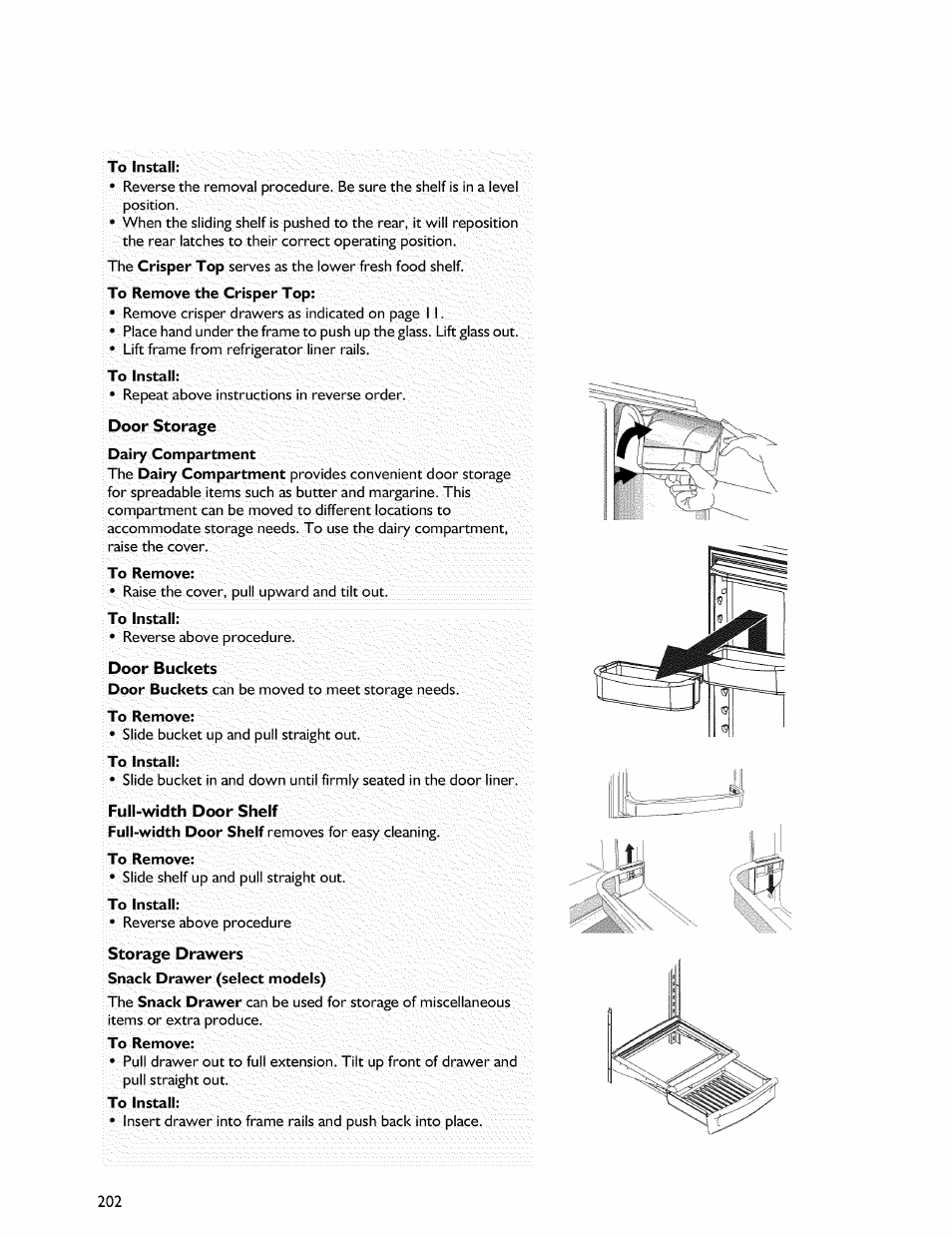 To install, To remove | Whirlpool Freezer User Manual | Page 11 / 27