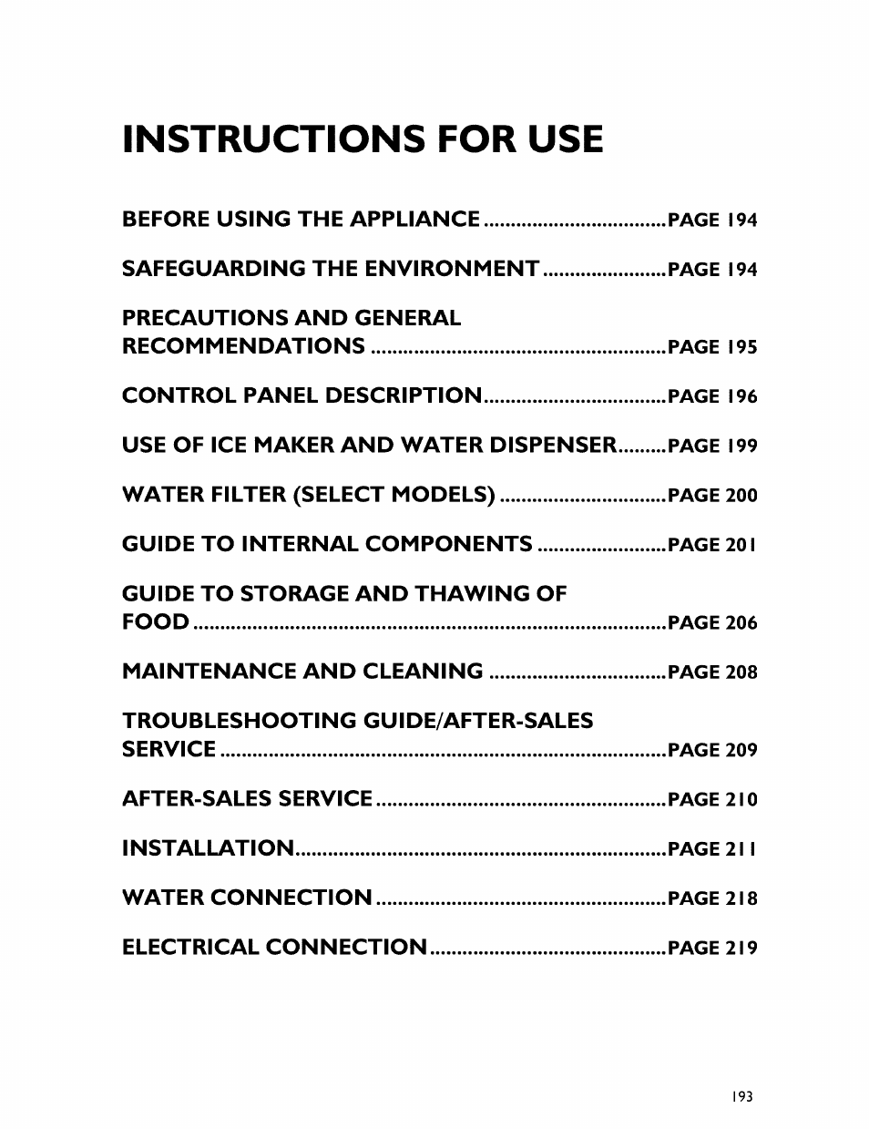 Instructions for use | Whirlpool Freezer User Manual | Page 2 / 27