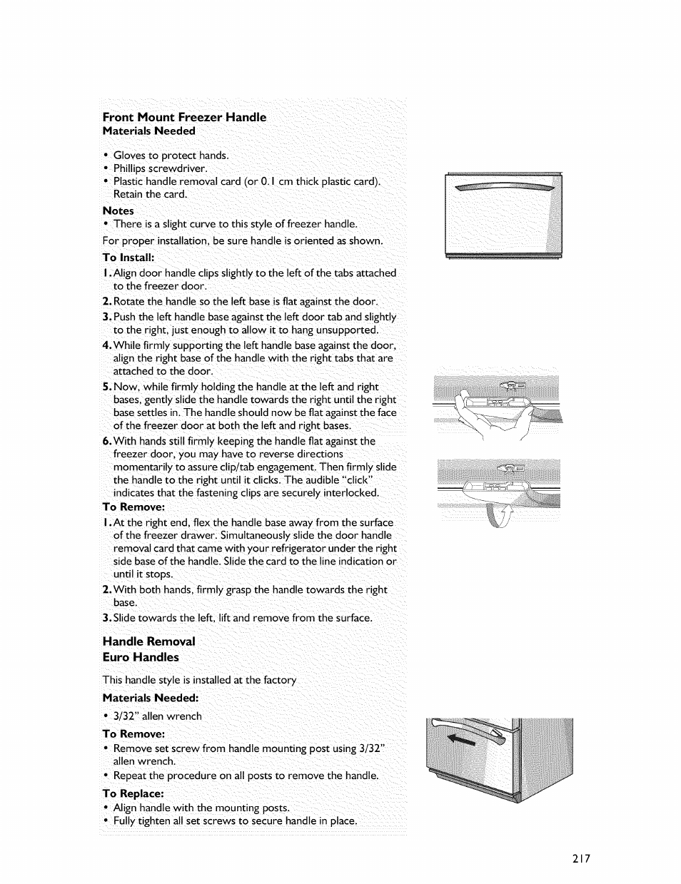 Notes, To install, Materials needed | To remove | Whirlpool Freezer User Manual | Page 26 / 27