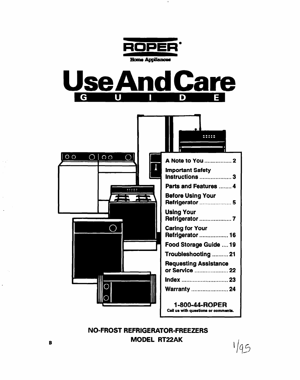Whirlpool RT22AK User Manual | 24 pages